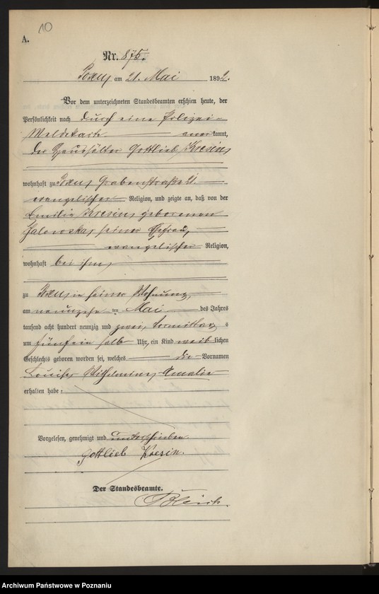 Obraz 13 z jednostki "Księga urodzeń t. III"