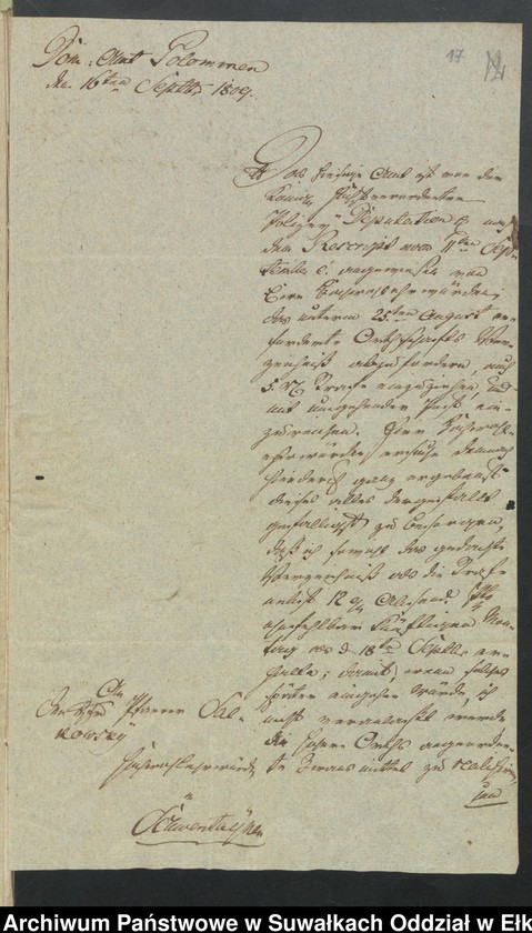 image.from.unit.number "Tabellarichen Nachrichten über den Zustand des Kirchspiels Schwentainen Dom. Amt Polomen in der Lyckschen Inspection"