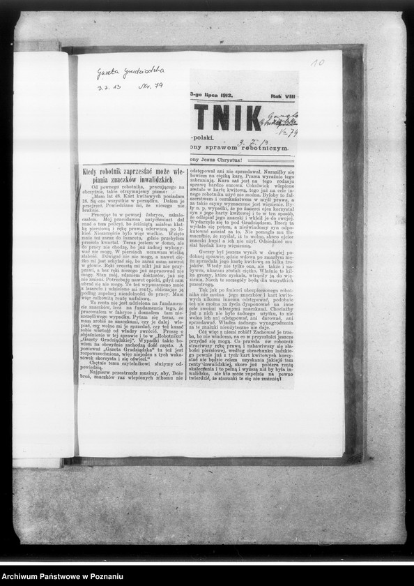 Obraz 14 z jednostki "Ubezpieczenia i renty po zabitych na wojnie [Wycinki prasowe]"