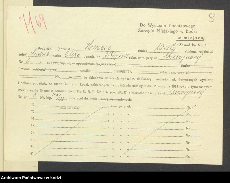 image.from.unit.number "Księga inwentarzowa nieruchomości m. Łodzi ul. Leszczynowa"