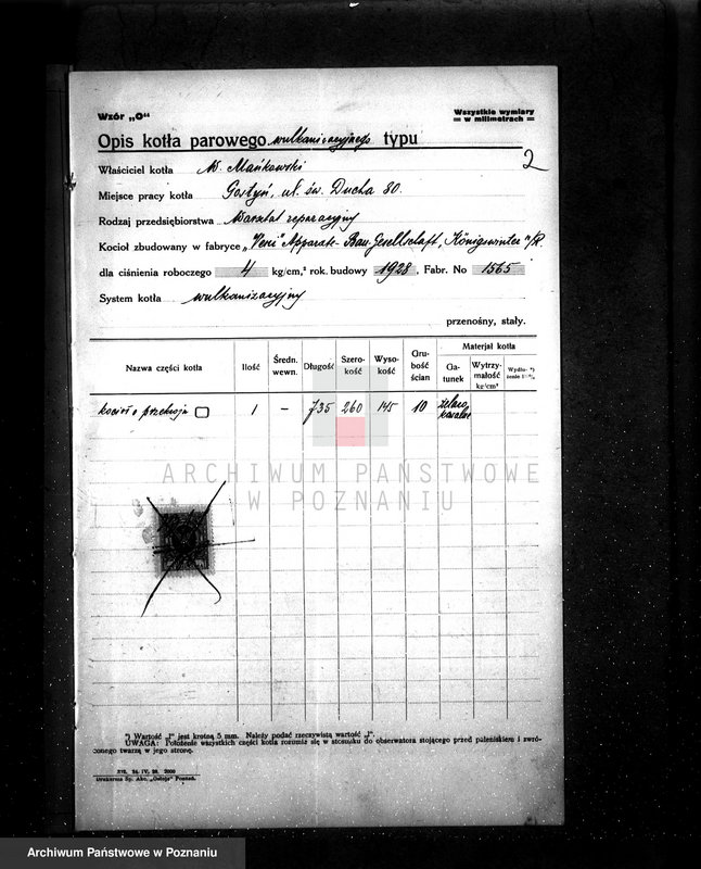 Obraz 6 z jednostki "Cukrownia w Gostyniu nr woj. kotła 5835"