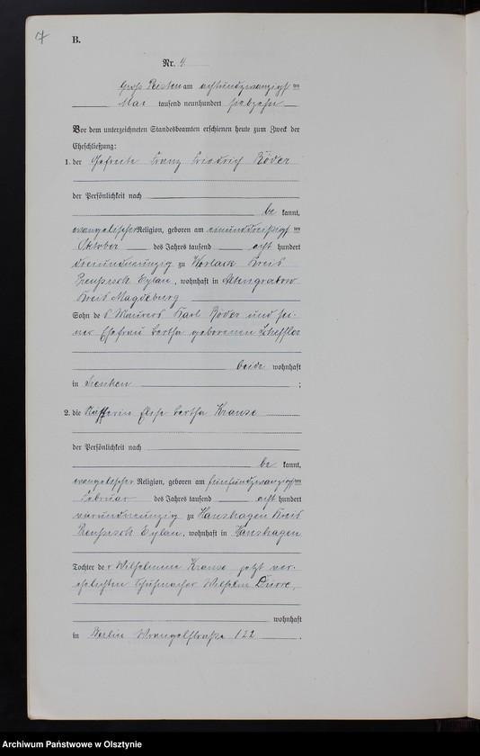 image.from.unit.number "Heiraths-Neben-Register Nr 1 - 8 [ Księga małżeństw - wtóropis ]"