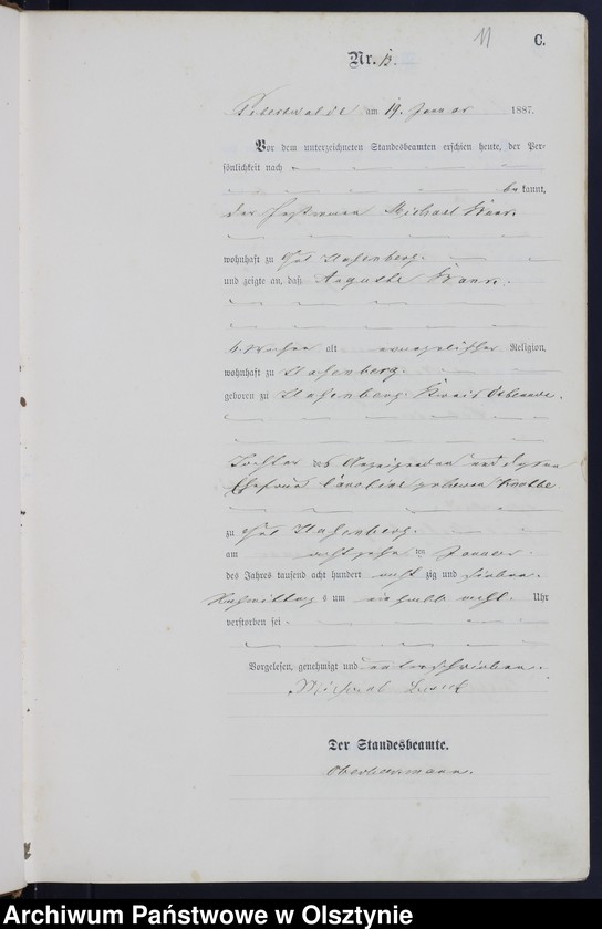 image.from.unit.number "Sterbe-Haupt-Register Nr 3 - 124"