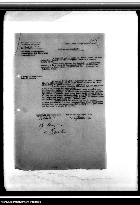 Obraz 11 z jednostki "Korespondencja Komend Powiatowych Związku Strzeleckiego w: Wyrzysku, Czarnkowie oraz w Koninie z jednostkami podległymi"