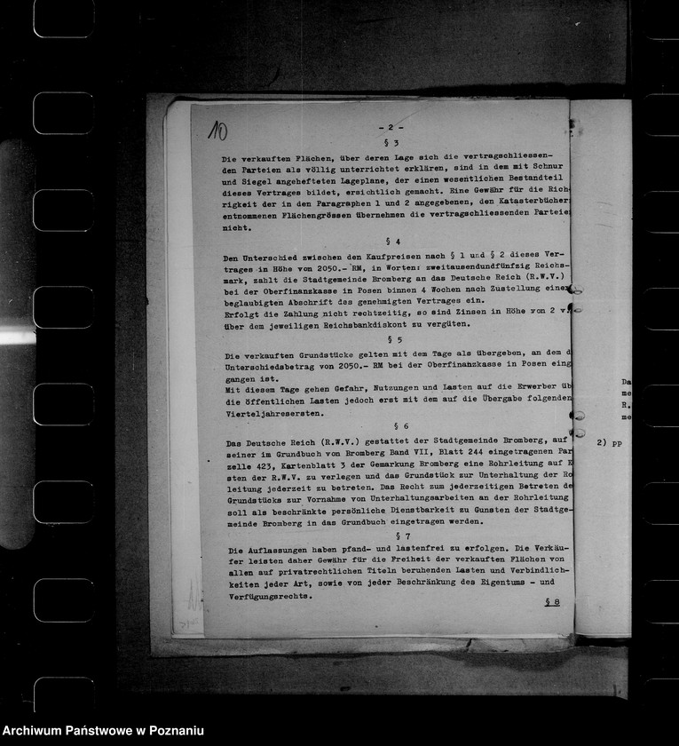 Obraz 14 z jednostki "Grundstückstausch mit der Stadt Posn- Schlossberg und Bernhardinerplatz"