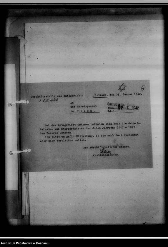 Obraz 10 z jednostki "Judenregister [powiat ostrowski]"