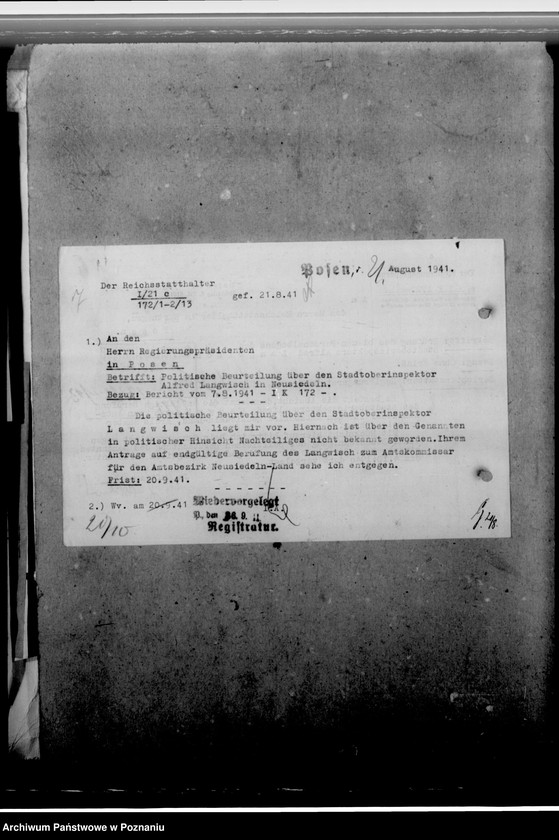 Obraz 11 z jednostki "Langwisch, Alfred - komisarz obwodowy"