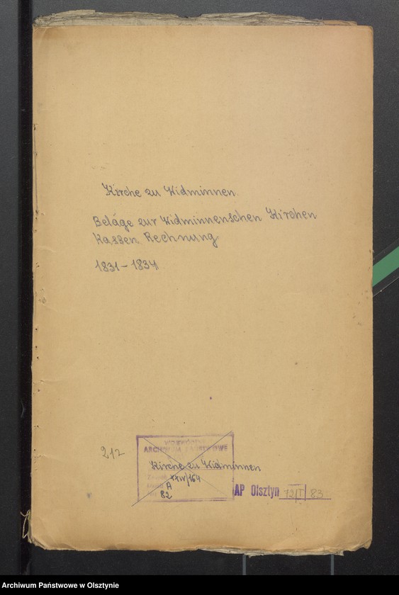 image.from.unit.number "Beläge zur Widminnschen Kirchen Kassen Rechnung"