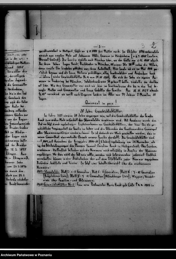 Obraz 6 z jednostki "Geschichtsblätter der Familie Knab, numery: 14 z 1926 roku, 19 i 20 z 1931 roku, 23 z 1934 roku i 26 z 1937 roku"