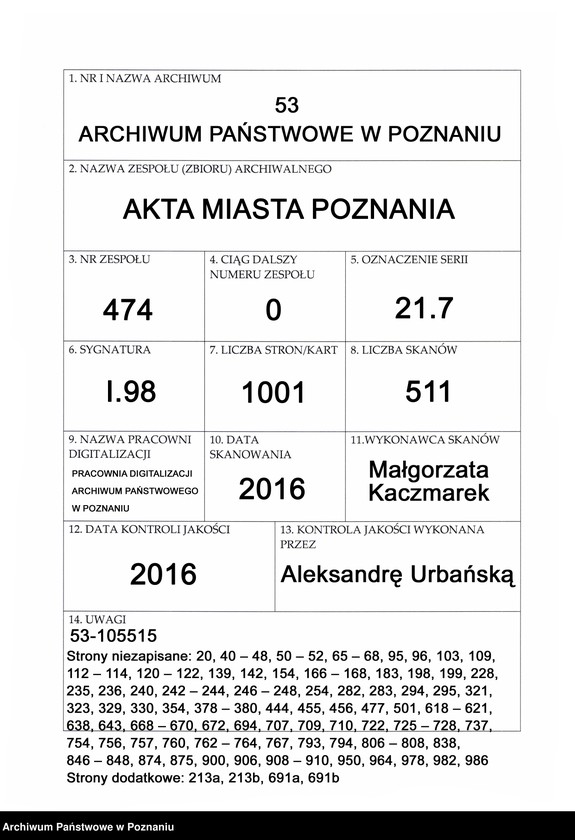 image.from.unit.number "Prothocollum officii consularis civitatis Posnaniae."