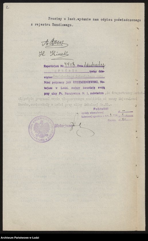 Obraz 4 z jednostki "Abram Berliner, Hinda Kinekowa- Bazar Krawiecki Berlinek i Kinek"