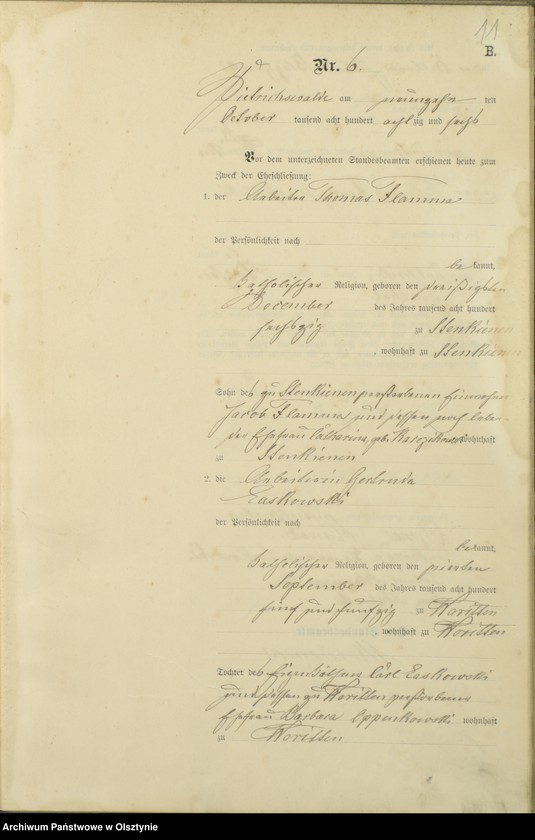 image.from.unit.number "Heiraths-Haupt-Register Nr 1 - 16"