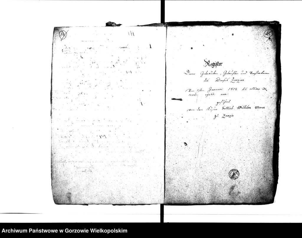 image.from.unit.number "Duplikate der Kirchenbücher von der Parochie Beyersdorf: Beyersdorf (Baczyna), Zanzin (Santocko), Loppow (Łupowo), Neuendorf (Chróścik)"