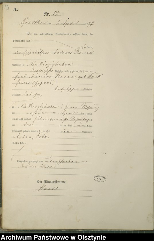 image.from.unit.number "Geburts-Haupt-Register nr 1 - 77"