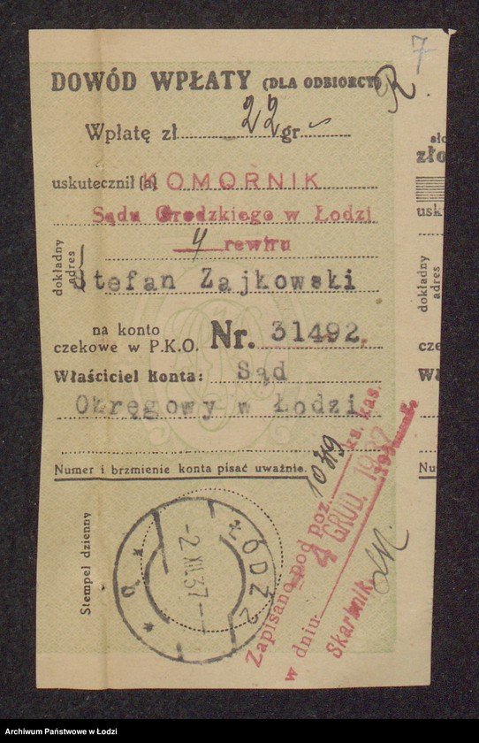 Obraz 9 z jednostki "Abram Jakub Perlberg- tkalnia i skręcalnia zarobkowa"