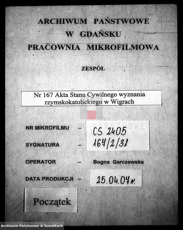 image.from.unit.number "Anneksa do Akt Zaślubionych Parafii Wigierskiej z Roku 1867."