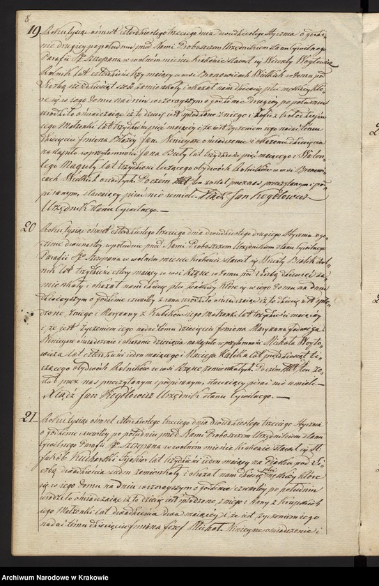 image.from.unit.number "Akta Urodzenia, Uznania i Przysposobienia Parafii S Szczepana w Krakowie na Piasku r. 1843"