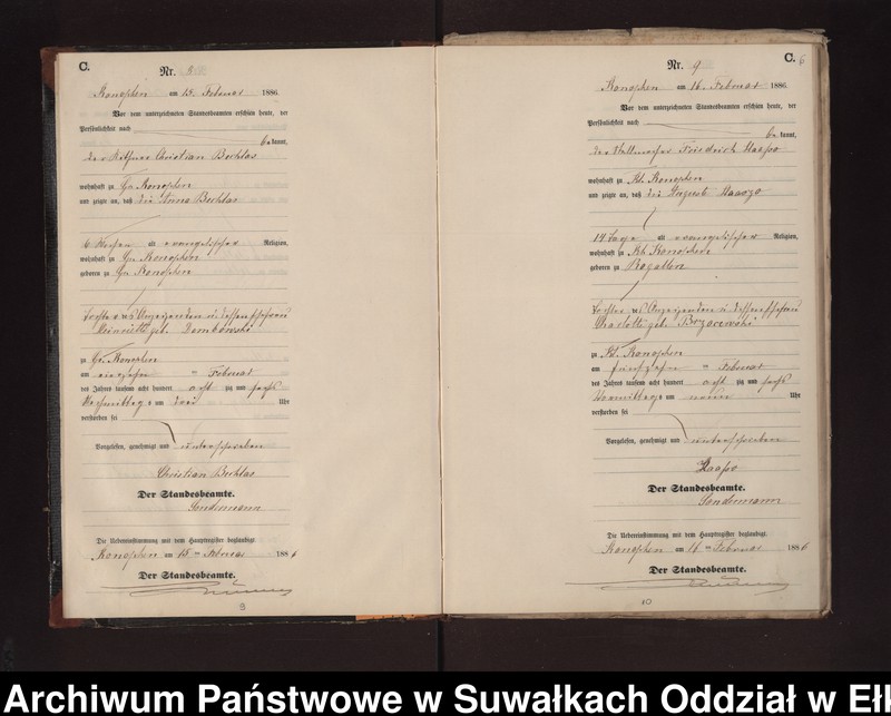 image.from.unit.number "Sterbe-Neben-Register des Preussischen Standes-Amtes Gr. Konopken Kreis Loetzen"