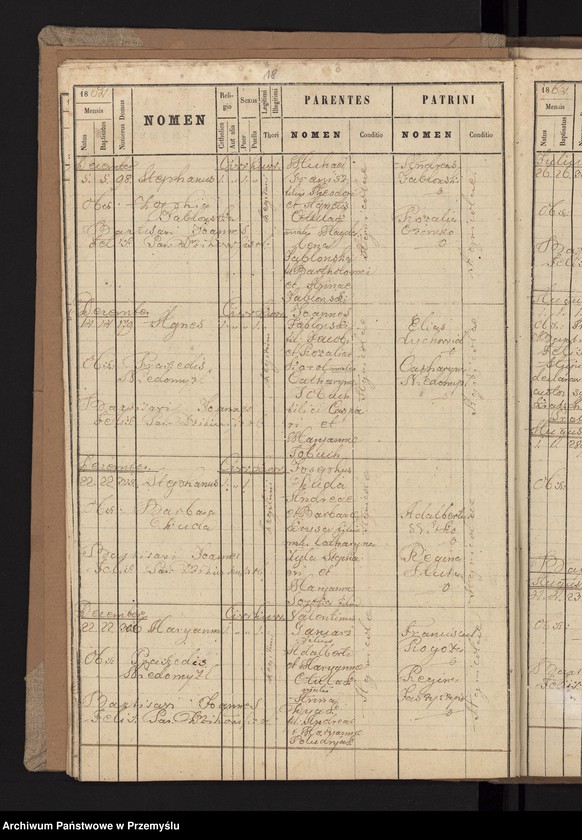 image.from.unit.number "[Kopie urodzeń, zgonów małżeństw parafii w Dzikowie za lata 1864-1865]"