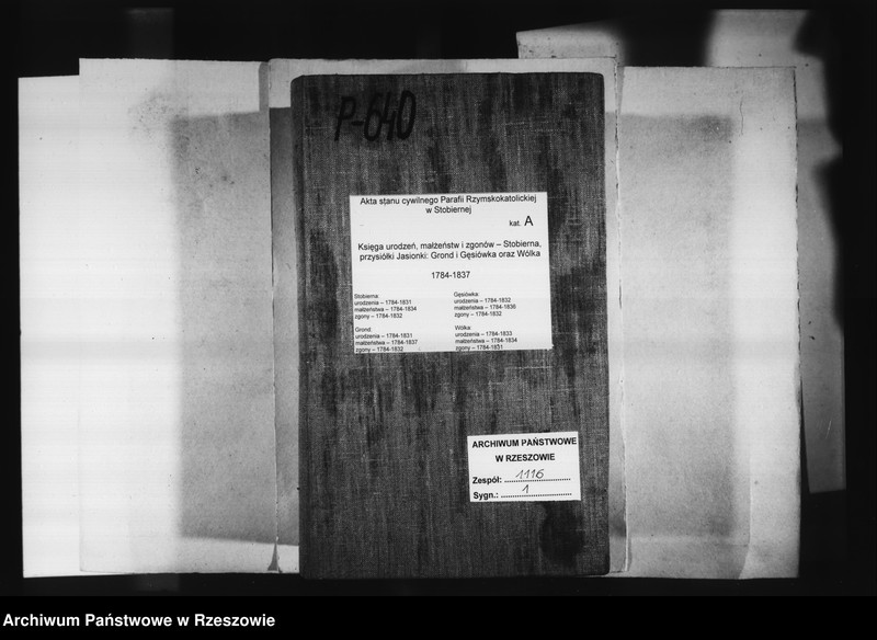 image.from.unit "Księga urodzeń, małżeństw i zgonów - Stobierna, przysiółki Jasionki: Grond i Gęsiówka oraz Wólka. Stobierna: urodzenia 1784-1831, małżeństwa 1784-1834, zgony 1784-1832, Grond: urodzenia 1784-1831, małżeństwa 1784-1832, zgony 1784-1832, Gęsiówka: urodzenia: 1784-1832, małżeństwa: 1784-1836, zgony: 1784-1832, Wólka pod Lasem: urodzenia 1784-1833, małżeństwa 1784-1834, zgony 1784-1831"