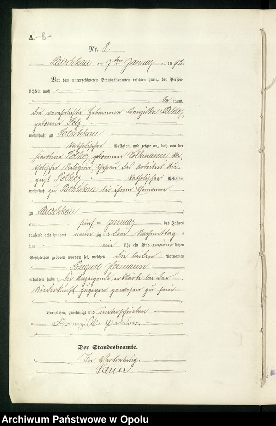 image.from.unit.number "Geburts-Haupt-Register des Standesamts Patschkau Stadt und Land pro 1893"