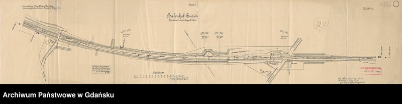 image.from.unit.number "Eisenbahn Direktion Danzig. Eisenbahnbetriebsamt Lauenburg (Pom.). Bahnhof Lusin. Zustand vom August 1911. Blatt 1"