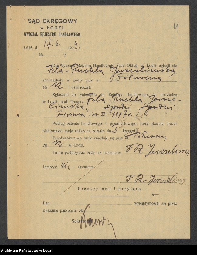 Obraz 6 z jednostki "Fela – Ruchla Jerozolimska – sprzedaż spodni"