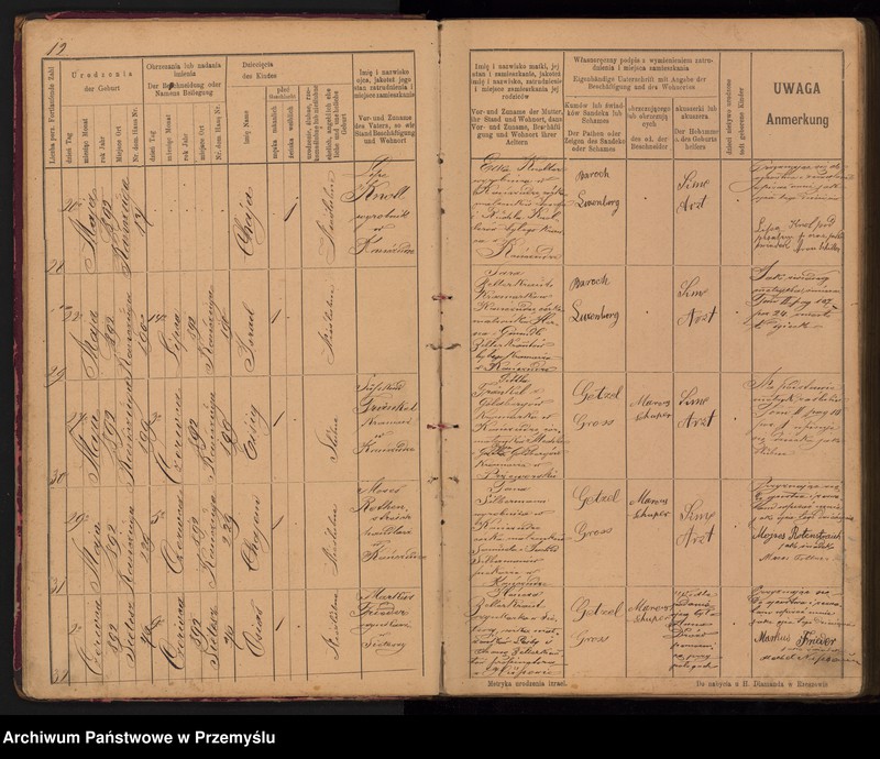 image.from.unit.number "Tom IV Księga urodzonych od 7/8 1891 do 25/7 1904"