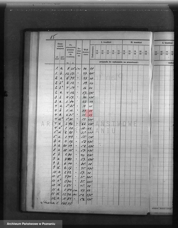 Obraz 19 z jednostki "Plan urządzenia gospodarstwa leśnego dla lasu majętności Wąsowo w powiecie nowotomyskim 1933-1943"