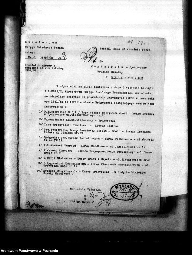 Obraz 19 z jednostki "Koncesje na prowadzenia szkół prywatnych"