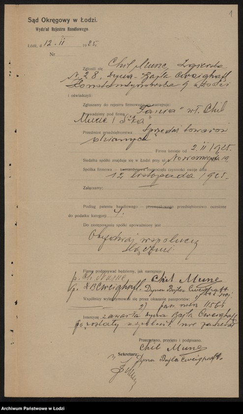 Obraz 3 z jednostki ""Tanio" wł. Chil Mune i S-ka- sprzedaż towarów dzianych"