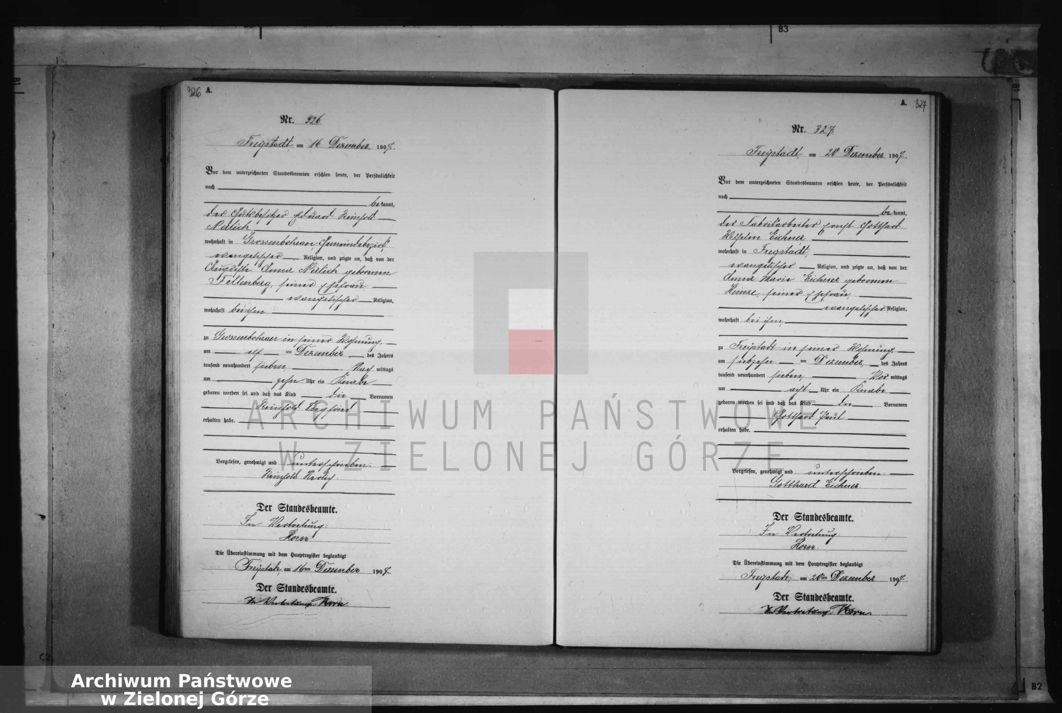 Skan z jednostki: Geburts-Neben-Register 1907