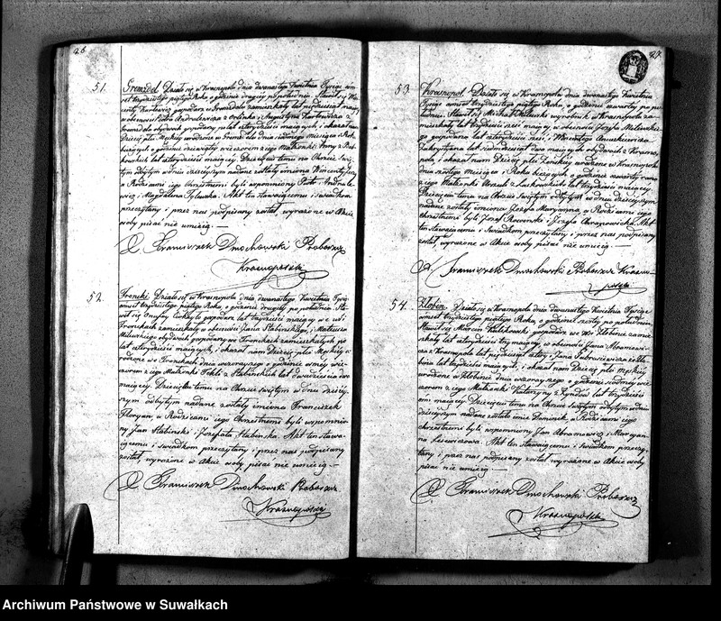 image.from.unit.number "Księga Duplikat Parafii Krasnopolskiey z Roku 1835. Osób Narodzonych, Zaślubionych i Zeszłych."