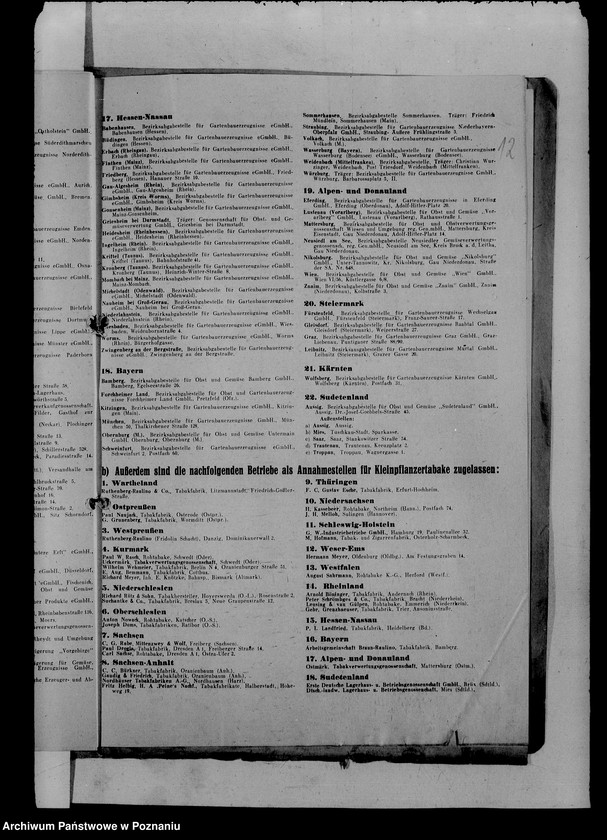 Obraz 16 z jednostki "Okólniki Bewirtschaftung von Tabakwaren"