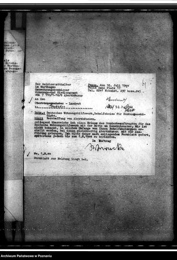 Obraz 8 z jednostki "Bau von Behelfsheimen im Kreise Gnesen (Gniezno)"