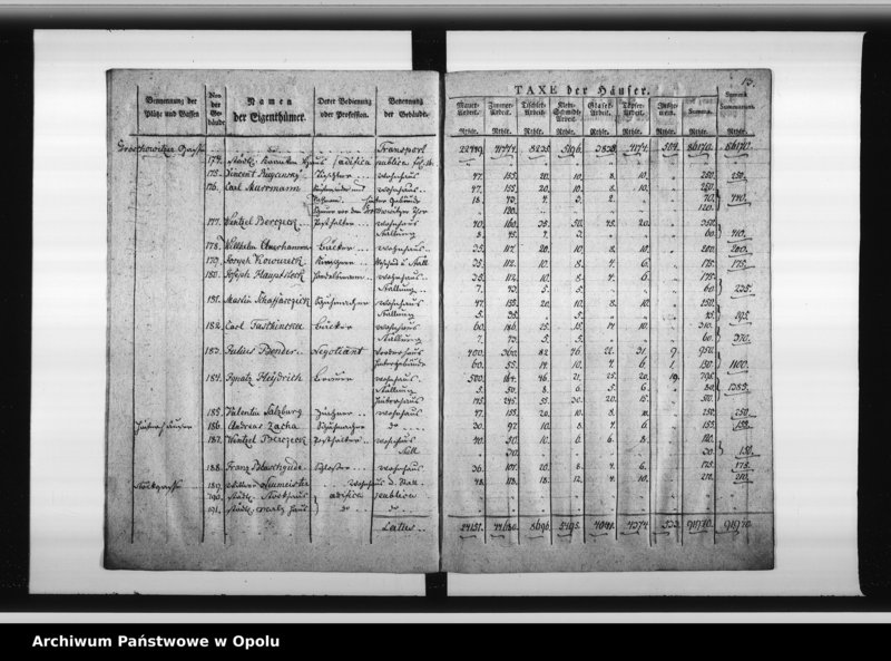 Obraz 18 z jednostki "Feuer Societeets Catastrum der Stadt Oppeln pro 1822-26. Duplicat."