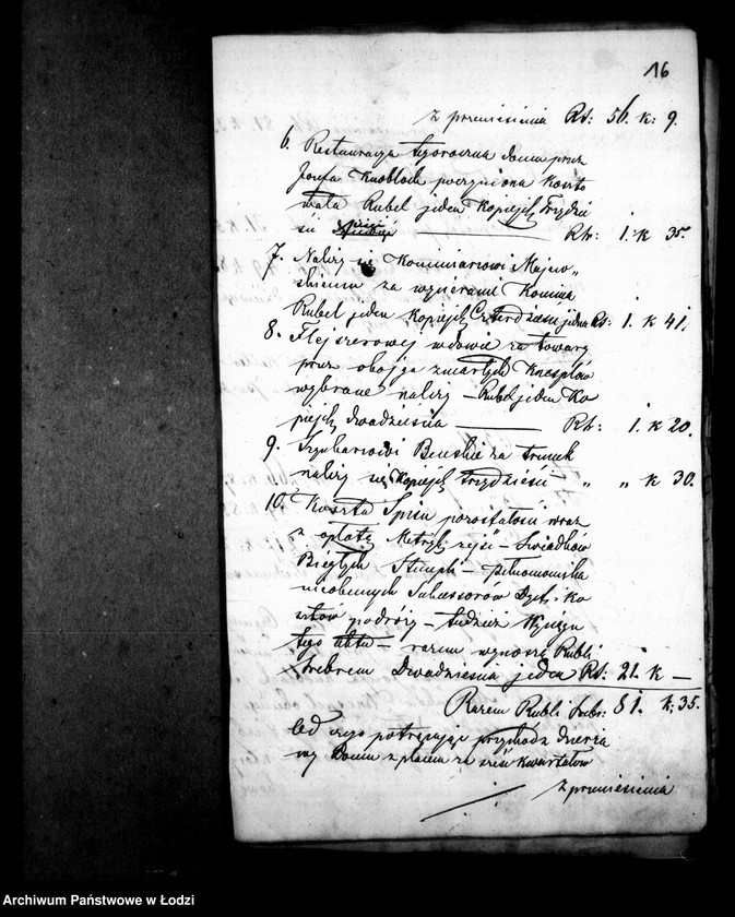 Obraz 19 z jednostki "Akta tyczące się spisu inwentarza pozostałości po zmarłych Franciszku i Beacie małżonkach Knispel dopełnionego i ustanowienia opieki nad nieletnim Franciszkiem Knispel"