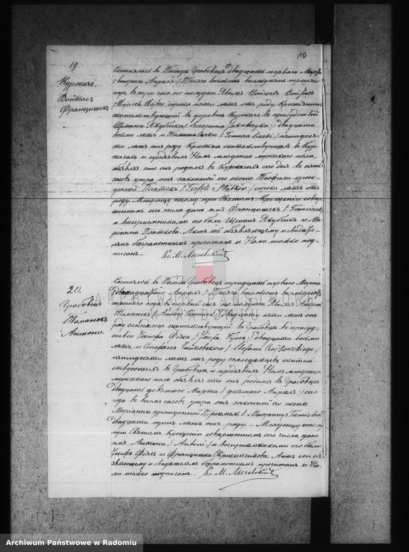 image.from.unit.number "[Duplikat akt urodzonych, zaślubionych i zmarłych parafii Grabowiec za 1883 r.]"