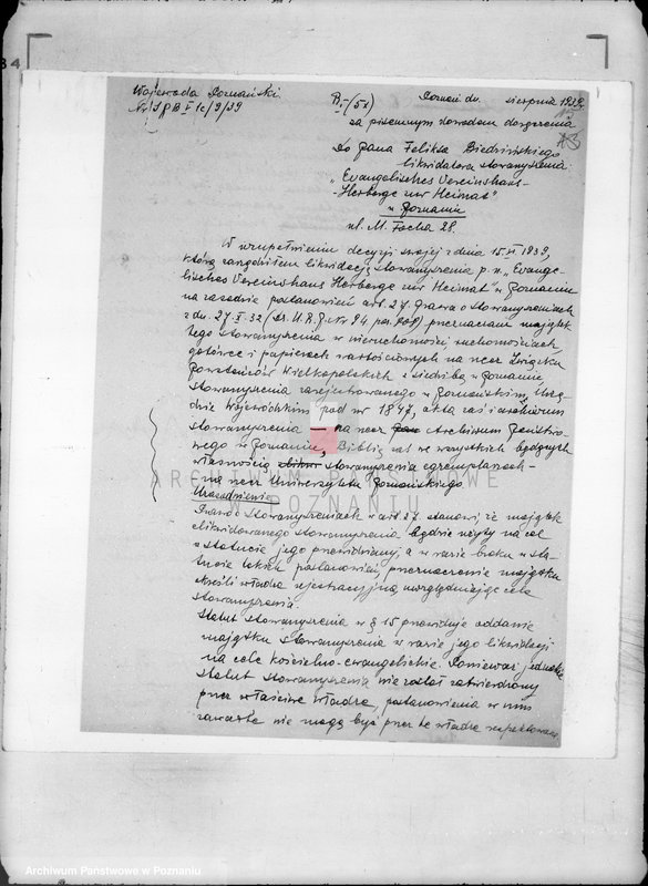 Obraz 19 z jednostki "/Evangelisches Vereinhaus Herberge zur Heimat w likwidacji/ w Poznaniu"