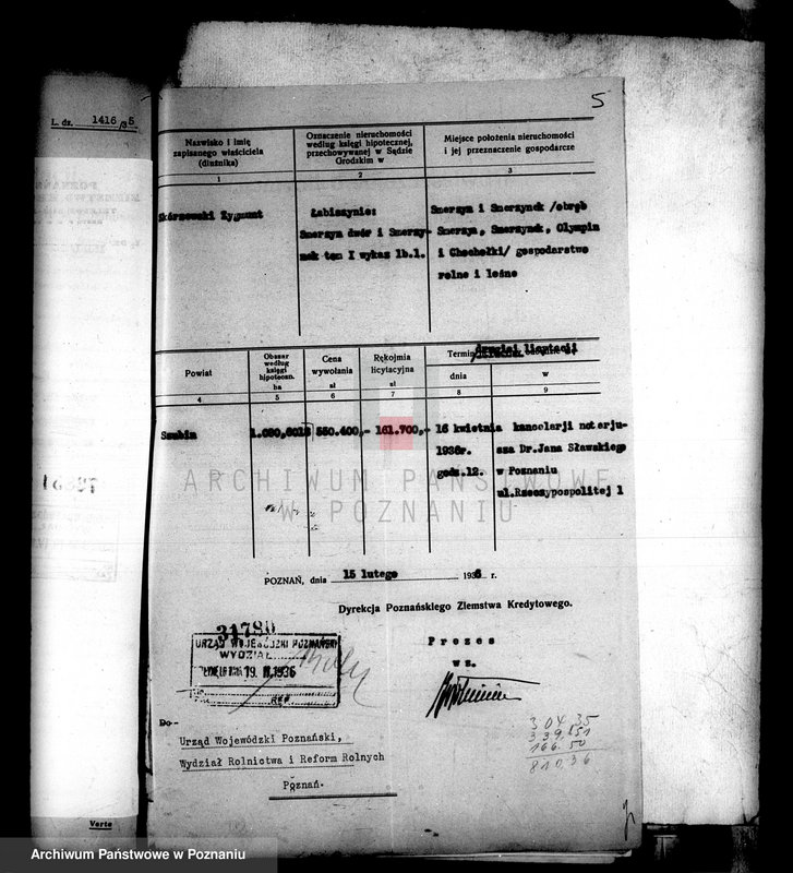 Obraz 9 z jednostki "Uregulowanie prawa własności rozparcelowanych gruntów z majątków Załachowo-Smęrzyn-Oporowo powiatu szubińskiego"