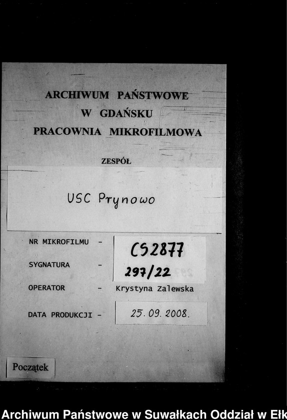 image.from.unit.number "Heiraths-Neben-Register des Preussischen Standes-Amtes Prinowen Kreis Angerburg"