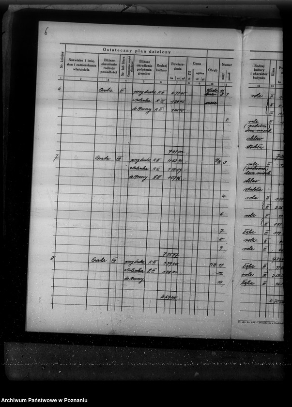 Obraz 10 z jednostki "Ostateczny plan dzielczy i nowy kataster majątku Wyrza i Białowieża powiatu wyrzyskiego"