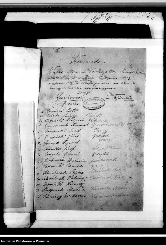 Obraz 8 z jednostki "Korespondencja, podania o przyjęcie na członków, sprawy finansowe, odezwy"