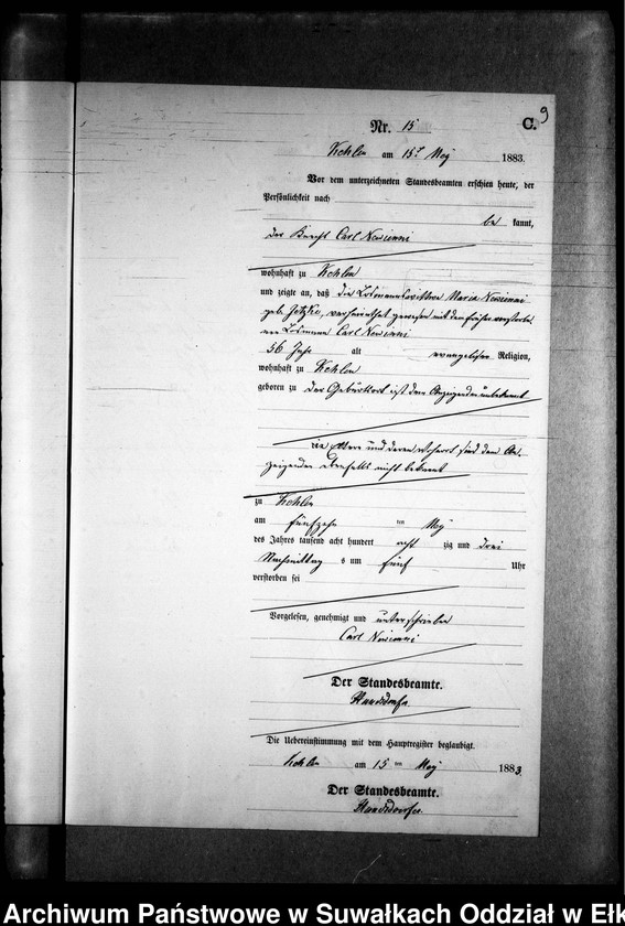 image.from.unit.number "Sterbe-Neben-Register des Preussischen Standes-Amtes Kehlen Kreis Angerburg"