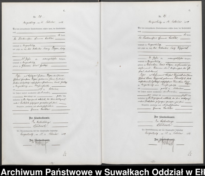 image.from.unit.number "[Sterbe-Neben-Register des Preussisches Standes-Amtes Angerburg Kreis Angerburg]"