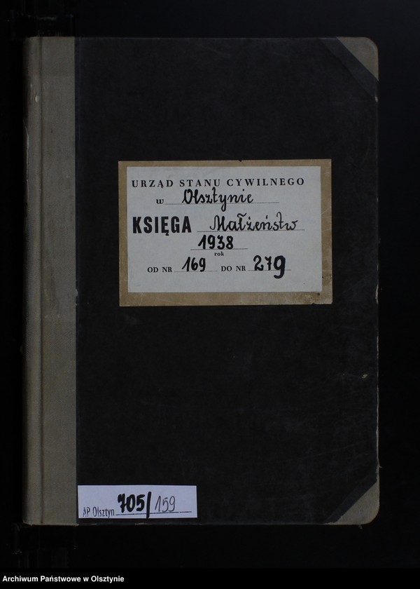 image.from.unit.number "Heirats-Haupt-Register Tom II, Nr 169-279"