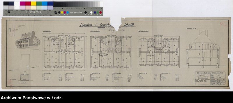 Obraz 1 z jednostki "Lageplan - Grundrisse - Schnitt Sonnleite 71 Litzmannstadt"