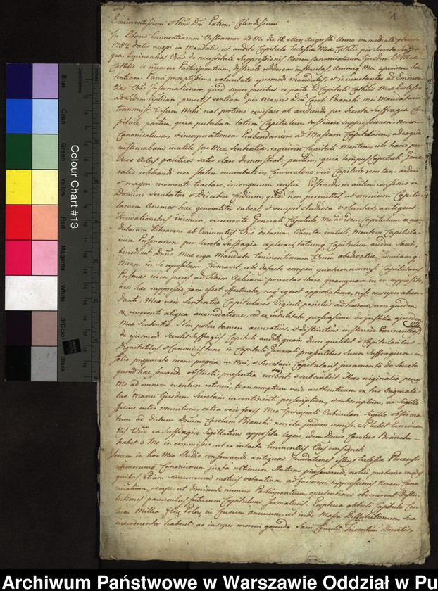 image.from.unit.number "Koncepty i minuty pism biskupa płockiego Krzysztofa Hilarego Szembeka w sprawie konfliktu z kapitułą katedralną o zniesienie dziewięciu kanonii i przyłączenie niektórych prebend do dóbr kapituły"