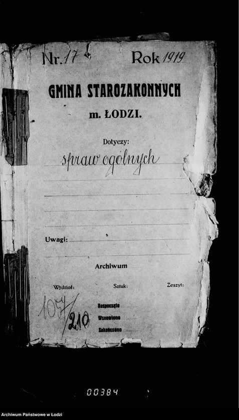 Obraz 4 z jednostki "Akta dotyczące spraw ogólnych"