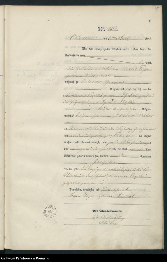 Obraz 18 z jednostki "Księga urodzeń"